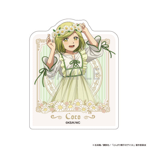 "The Atelier of the Pointed Hat" Acrylic Memo Clip: Coco Dress-Up & Flower Ver.