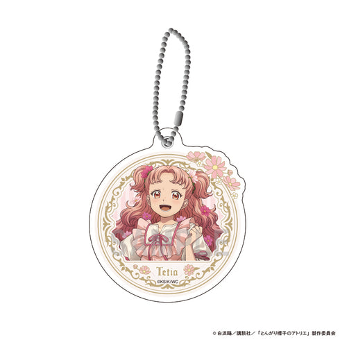 "The Atelier of the Pointed Hat" Acrylic Slide Mirror: Tetia Dress-Up & Flower Ver.