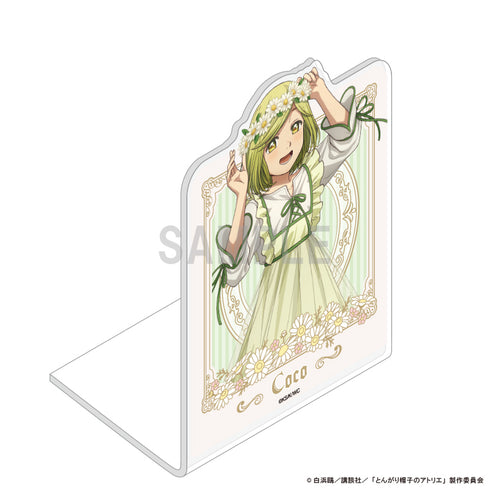 "The Atelier of the Pointed Hat" Acrylic Bookends: Coco Dress-Up & Flower Ver.