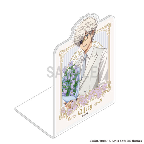 "The Atelier of the Pointed Hat" Acrylic Bookends - Keyfree Dress-Up & Flower Ver.