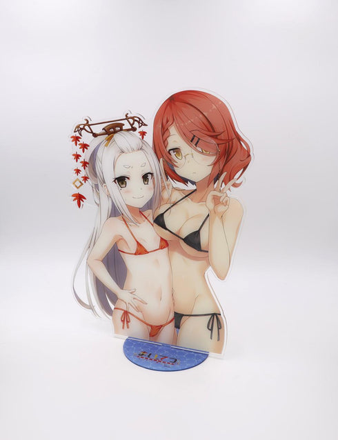 《鐵道少女》特大立牌 電車姬&小雞