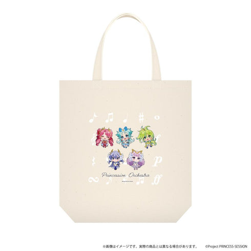 『プリンセッション・オーケストラ』トートバッグ01/集合デザイン(ここぺたver.)
