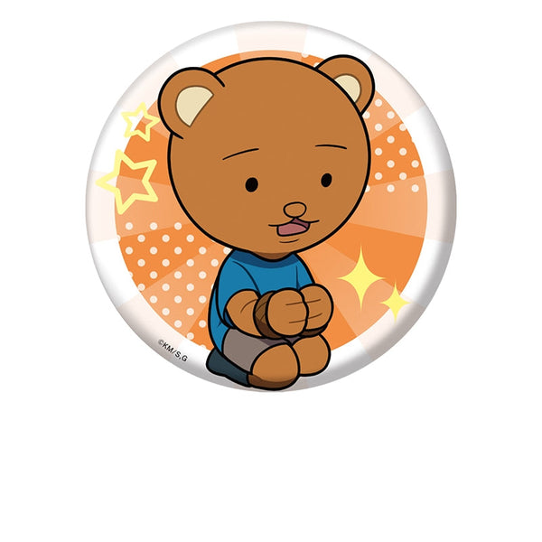 『ギャグマンガ日和GO』ぺたん娘缶バッジ クマ吉くん