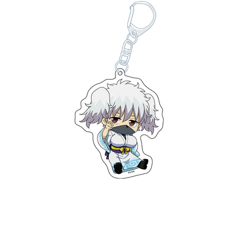 "Gintama: The New Movie - The Great Fire of Yoshiwara" Flat-Chested Girl Acrylic Keychain: Sakata Gintoki (Pako)