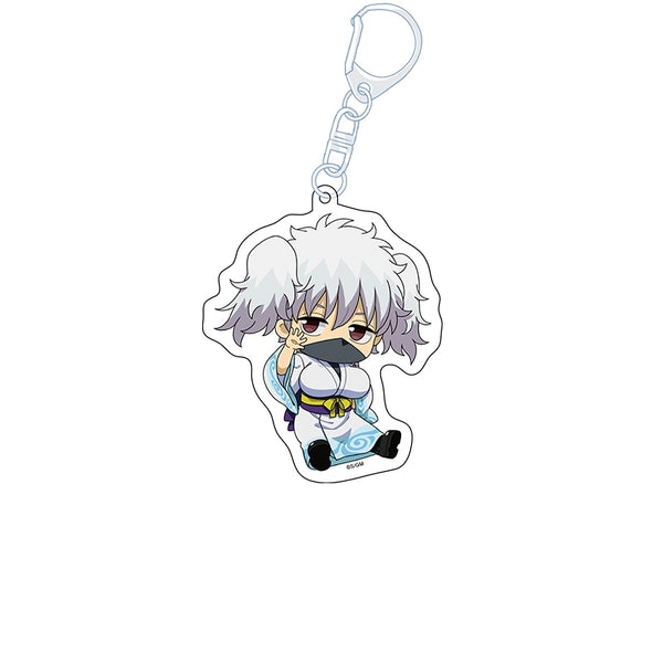 "Gintama: The New Movie - The Great Fire of Yoshiwara" Flat-Chested Girl Acrylic Keychain: Sakata Gintoki (Pako)