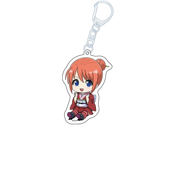 "Gintama: The New Movie - The Great Fire of Yoshiwara" Flat-Chested Girl Acrylic Keychain: Kagura
