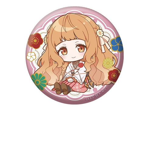 『春夏秋冬代行者 春の舞』ぺたん娘缶バッジ 花葉雛菊