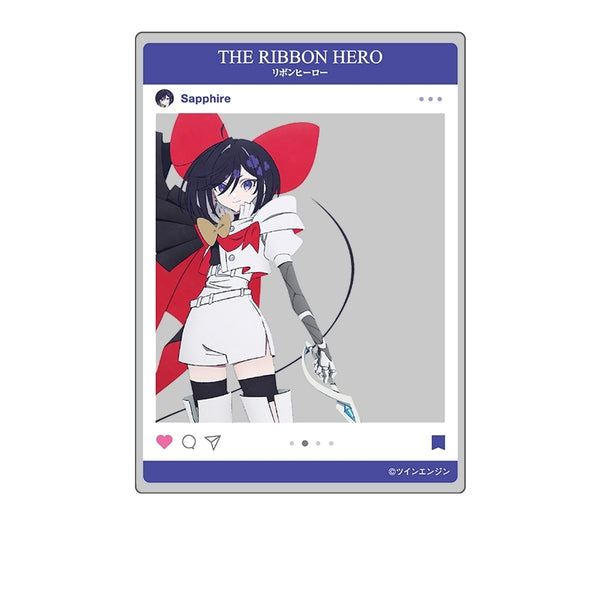 『THE RIBBON HERO リボンヒーロー』SNS風クリアカード サファイア(リボンの騎士)