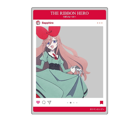 『THE RIBBON HERO リボンヒーロー』SNS風クリアカード サファイア(私服)