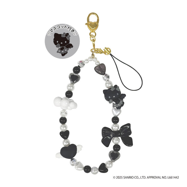 『HELLO KITTY BLACK ANGEL』ハローキティ フォンストラップ ブラック【202510再販】