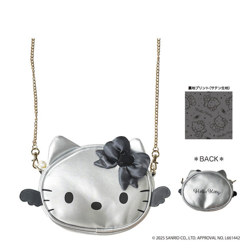 『ハローキティ』フェイスチェーンショルダー シルバー