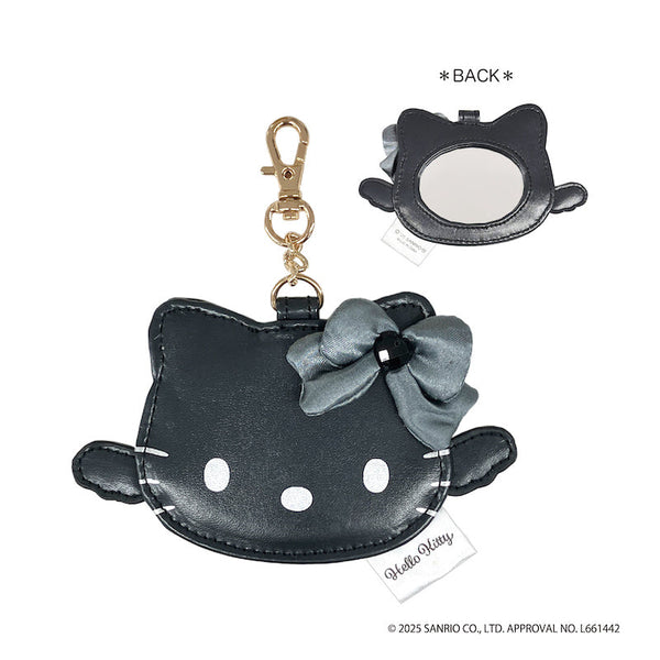 『HELLO KITTY BLACK ANGEL』ハローキティ フェイスミラーチャーム ブラック【202510再販】