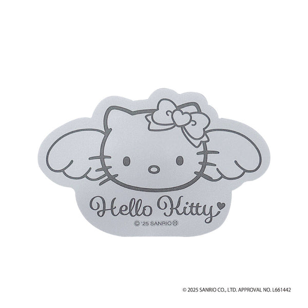 『HELLO KITTY BLACK ANGEL』ハローキティ ダイカットステッカー シルバー【202510再販】