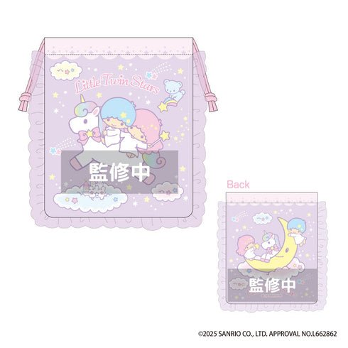 『リトルツインスターズ Dreamy Journey』リトルツインスターズ フリル巾着 ユニコーン