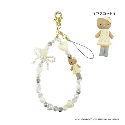 『ハローキティ』KT(Winter Ribbon) フォンストラップ グレードット【202610再販】