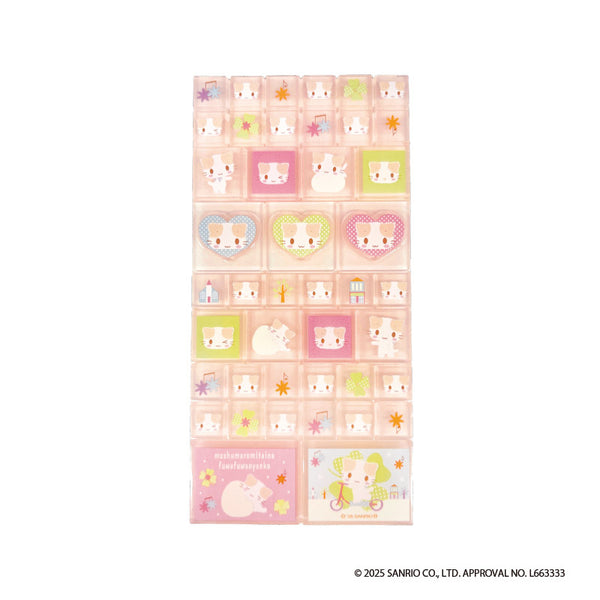 『マシュマロみたいなふわふわにゃんこ』タイルシール クローバー【202603再販】