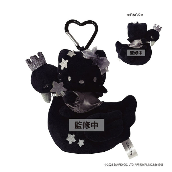 『HELLO KITTY BLACK ANGEL』ハローキティ プレミアムマスコットキーホルダー スワン(ブラック)