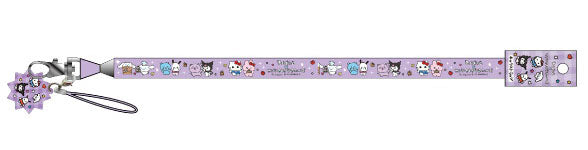 『チェゴシム×サンリオキャラクターズ』マスコット付きネックストラップ パープル