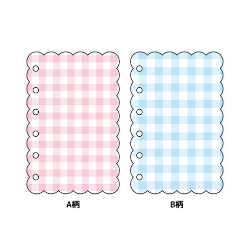 『推し活グッズ』シール台紙(リフィル) チェック〈ピンク×ブルー〉