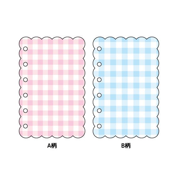『推し活グッズ』シール台紙(リフィル) チェック〈ピンク×ブルー〉