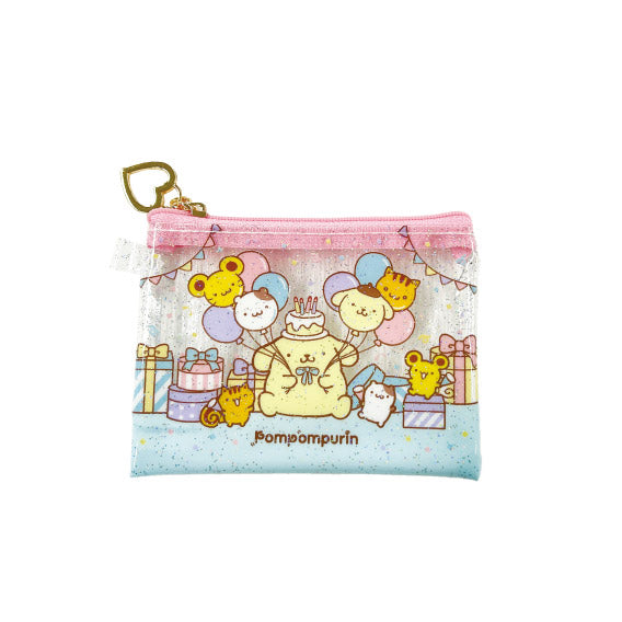 サンリオ『ポムポムプリン』ミニクリアポーチ ピンク