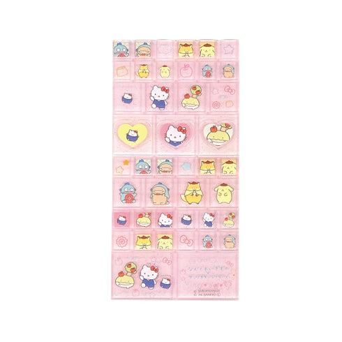 "Anything Goes Animals × Sanrio" Tile Stickers (Pink)