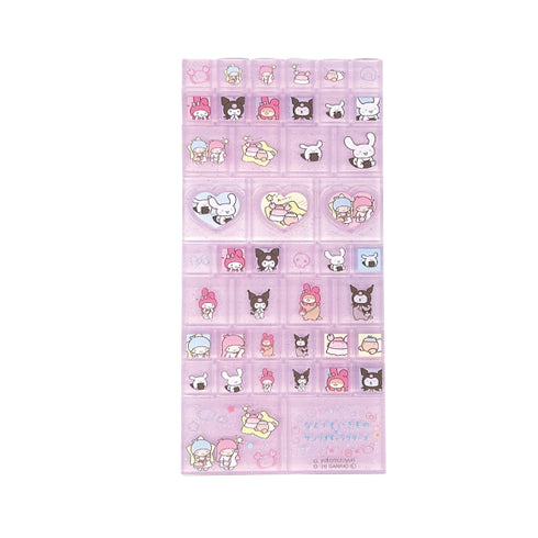 "Anything Goes Animals × Sanrio" Tile Stickers (Purple)