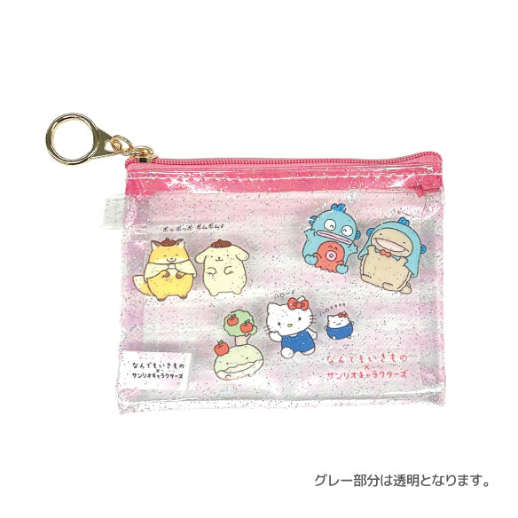 『なんでもいきもの×サンリオ』ミニクリアポーチ (ピンク)