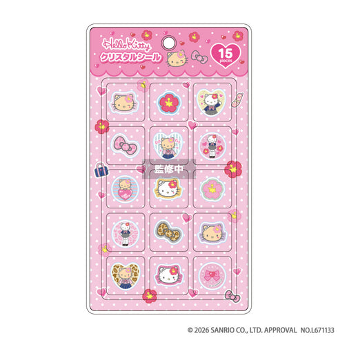『サンリオキャラクターズ』MM♡KU♡KT クリスタルシール (ハローキティ)