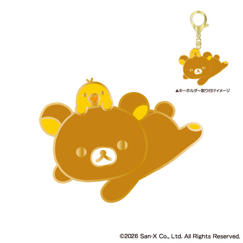 "Rilakkuma" Pin Keychain: Rilakkuma & Kiiroitori