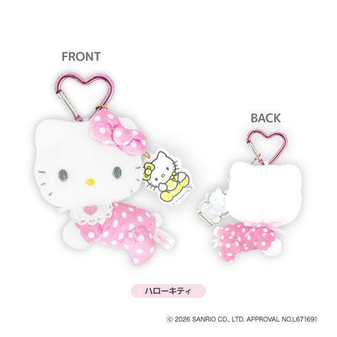 『Hello Kitty Lovely Babies♡ -ハローキティ ラブリーベイビーズ-』KT Lovely Babies カラビナ付きBABYマスコット ハローキティ