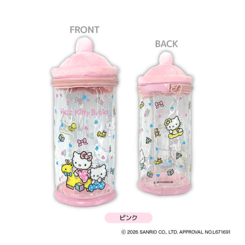 『サンリオ Hello Kitty Lovely Babies♡ -ハローキティ ラブリーベイビーズ-』KT Lovely Babies ほにゅうびん風ポーチ ピンク