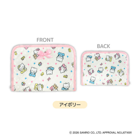 『サンリオ Hello Kitty Lovely Babies♡ -ハローキティ ラブリーベイビーズ-』KT Lovely Babies マルチケース アイボリー