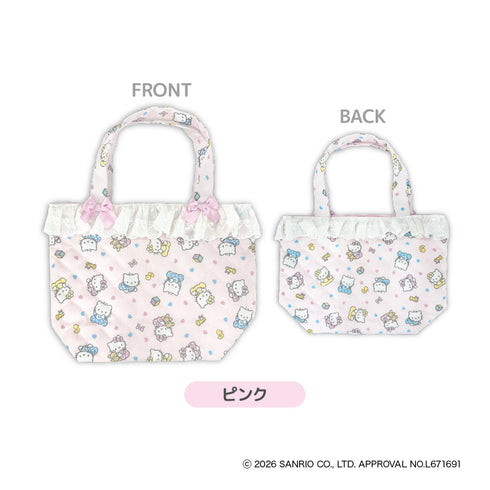 『サンリオ Hello Kitty Lovely Babies♡ -ハローキティ ラブリーベイビーズ-』KT Lovely Babies ミニトートバッグ ピンク