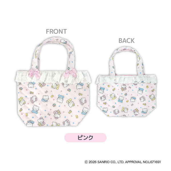 『サンリオ Hello Kitty Lovely Babies♡ -ハローキティ ラブリーベイビーズ-』KT Lovely Babies ミニトートバッグ ピンク