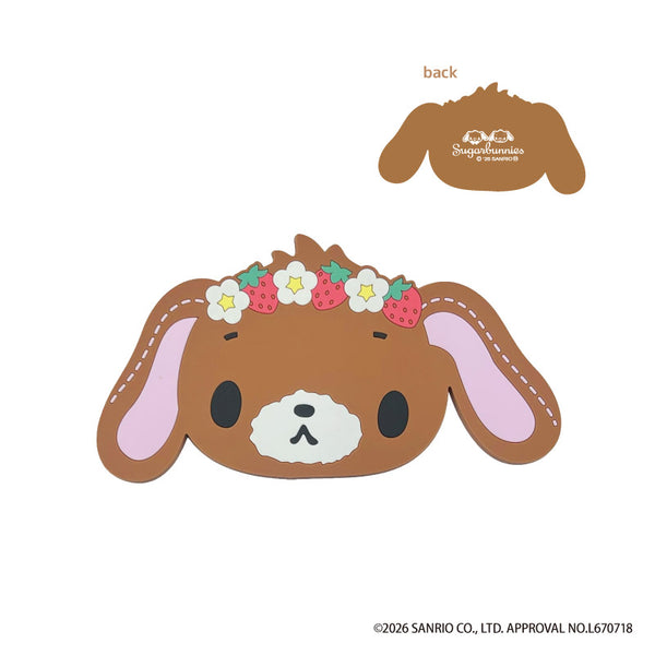 "Sanrio Sugar Bunnies" Rubber Coaster: Black Bunny