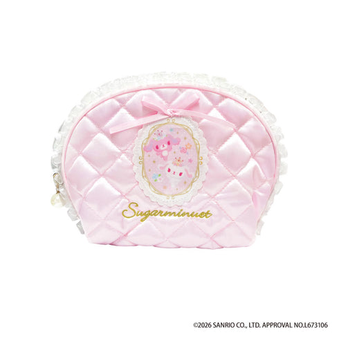 "Sanrio Sugar Minuet" Quilted Round Pouch - Flower