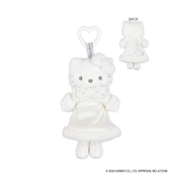 《Hello Kitty》KT(Winter Ribbon)造型掛飾 白色