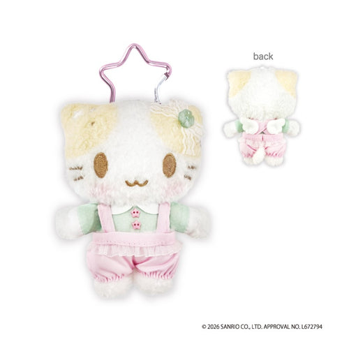 『マシュマロみたいなふわふわにゃんこ』カラビナ付きマスコット2 ミント