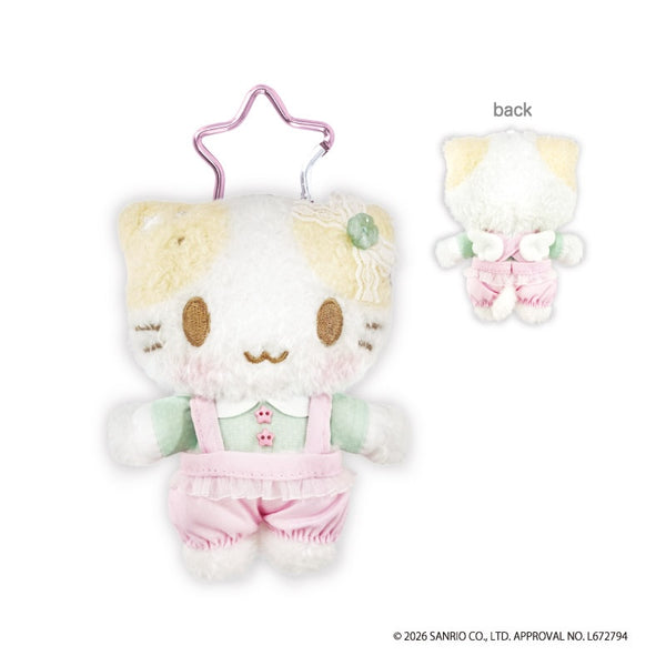 『マシュマロみたいなふわふわにゃんこ』カラビナ付きマスコット2 ミント