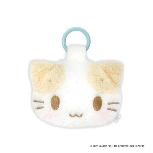 『マシュマロみたいなふわふわにゃんこ』ポケット付きミラー マシュマロ