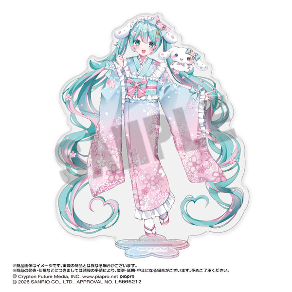 『初音ミク×シナモロール』夢桜ver. アクリルスタンド
