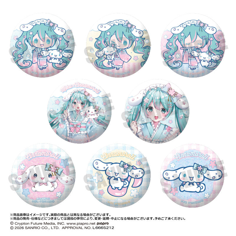 初音ミク×シナモロール』夢桜ver. トレーディンググリッター缶バッジ