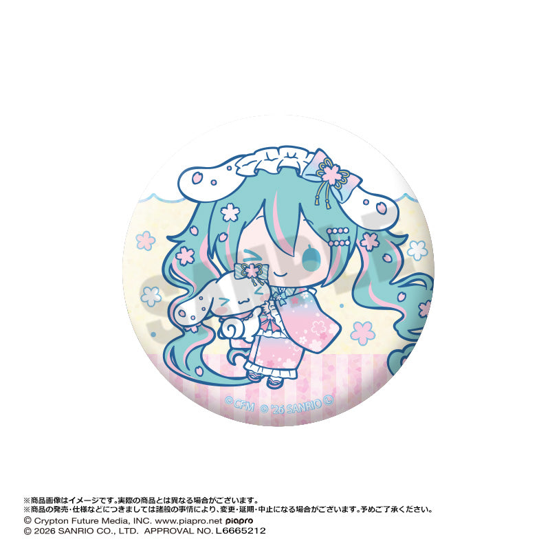 初音ミク×シナモロール』夢桜ver. トレーディンググリッター缶バッジ