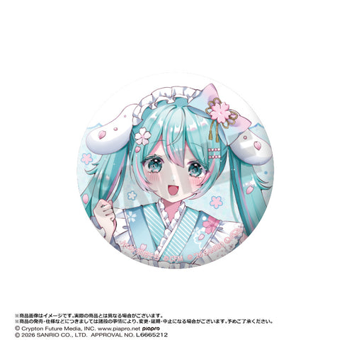 『初音ミク×シナモロール』夢桜ver. トレーディンググリッター缶バッジ vol.2【BOX】