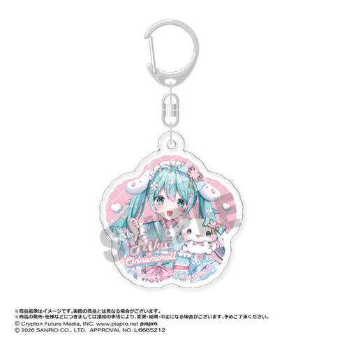 『初音ミク×シナモロール』夢桜ver. トレーディングアクリルキーホルダー【BOX】