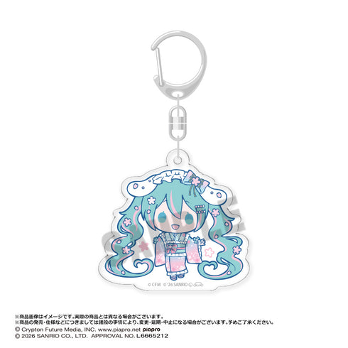 『初音ミク×シナモロール』夢桜ver. トレーディングアクリルキーホルダー【BOX】