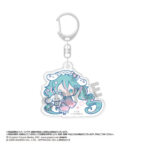 『初音ミク×シナモロール』夢桜ver. トレーディングアクリルキーホルダー【BOX】