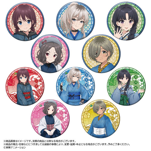 『ガールズバンドクライ』描き下ろし和装デニムver. トレーディンググリッター缶バッジ【BOX】