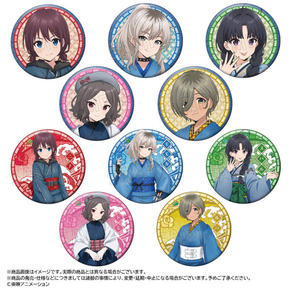 『ガールズバンドクライ』描き下ろし和装デニムver. トレーディンググリッター缶バッジ【BOX】